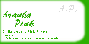 aranka pink business card